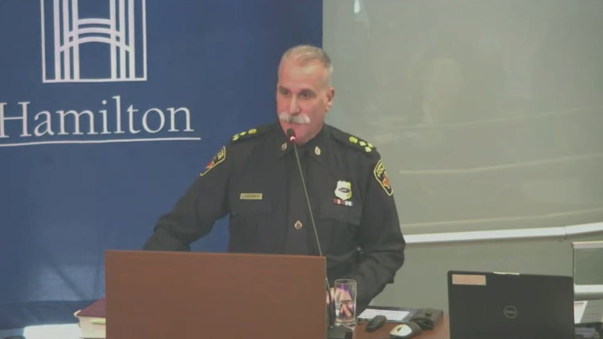 Chief Frank Bergen during a presentation to a general issues committee Monday Jan. 22, 2024. 