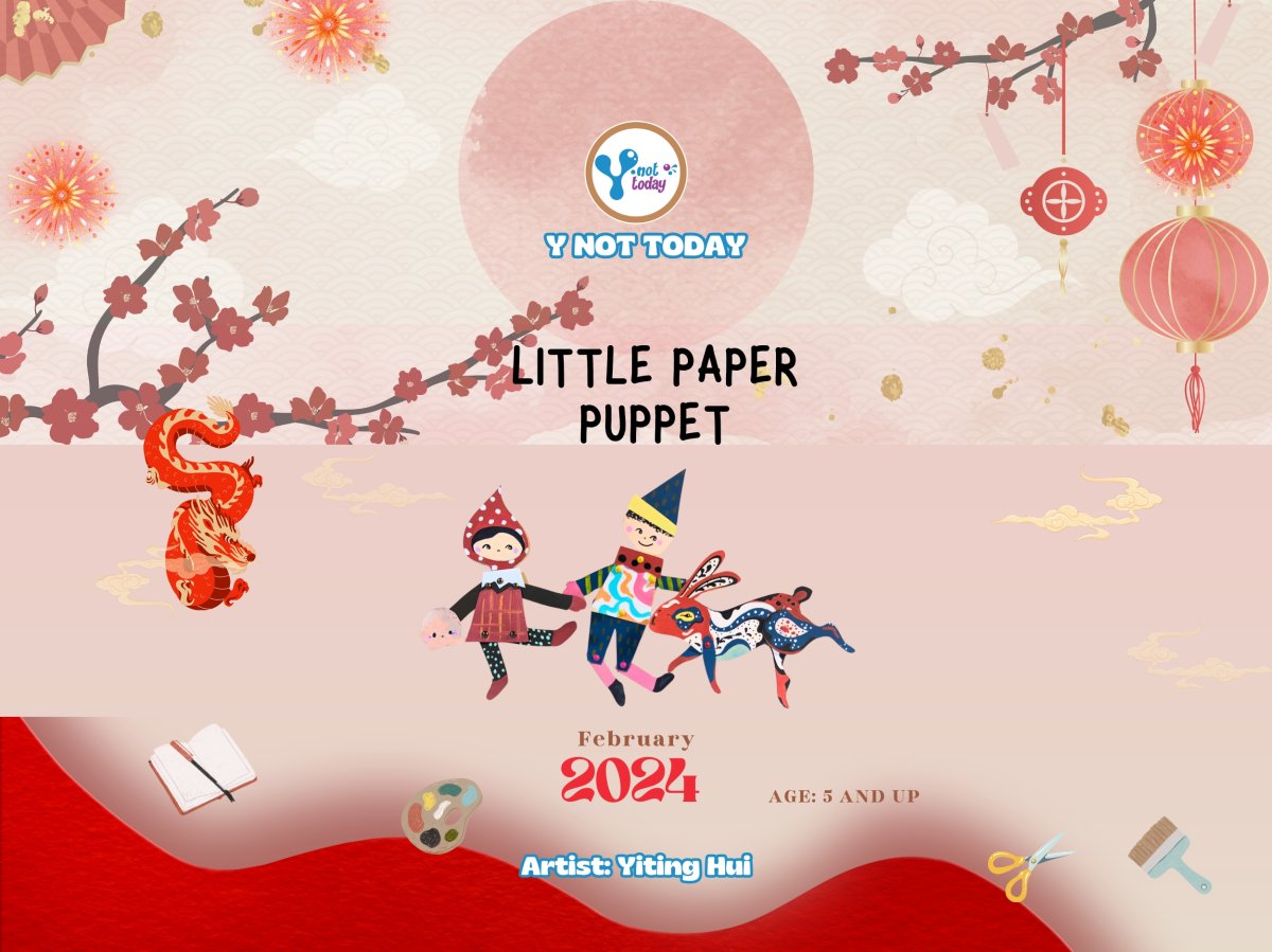 Little paper puppet. Lunar new year. Y NOT TODAY - image