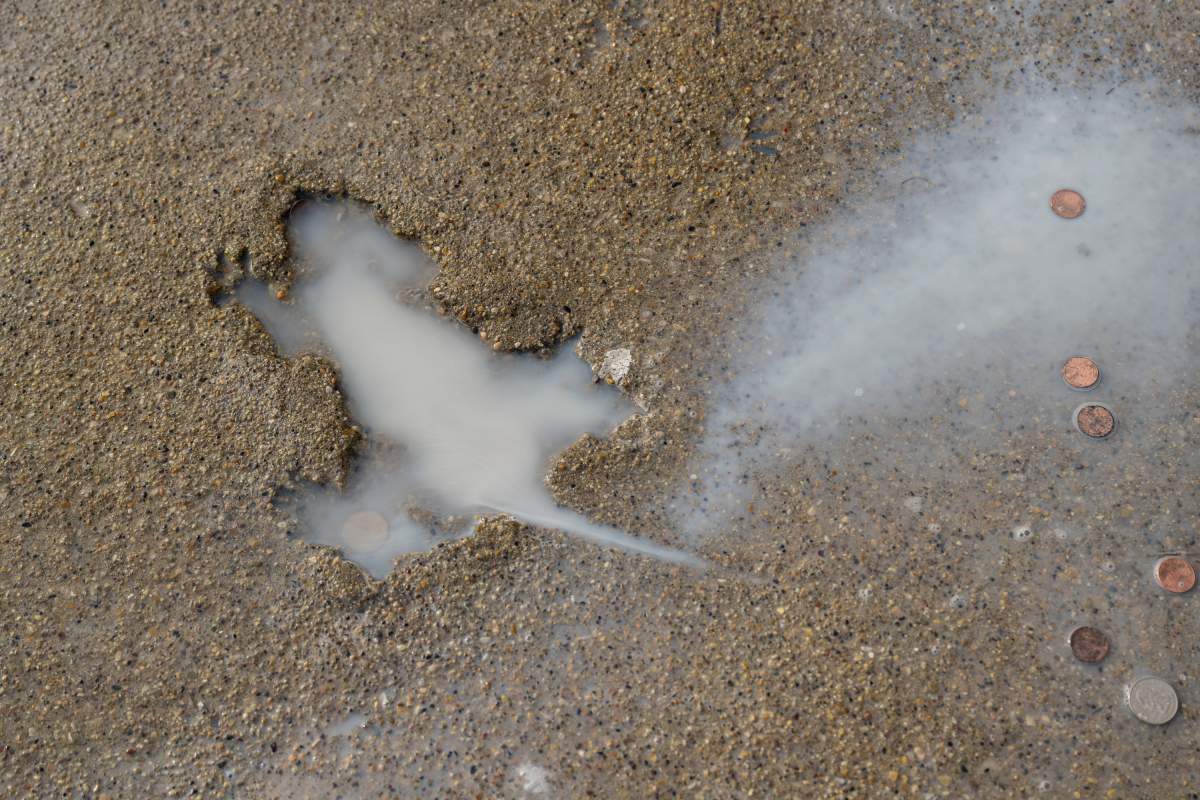 Chicago's iconic Rat Hole is seen filled with water.
