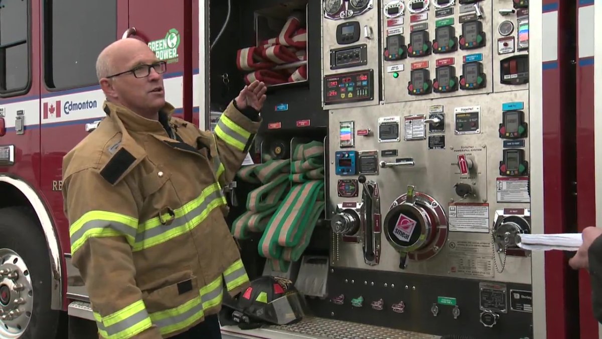 Christopher McDonald with Edmonton Fire Rescue Services speaks to Global News in a September 2018 interview.