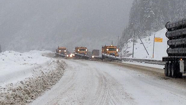 File photo of snowplows along the Coquihalla Highway.