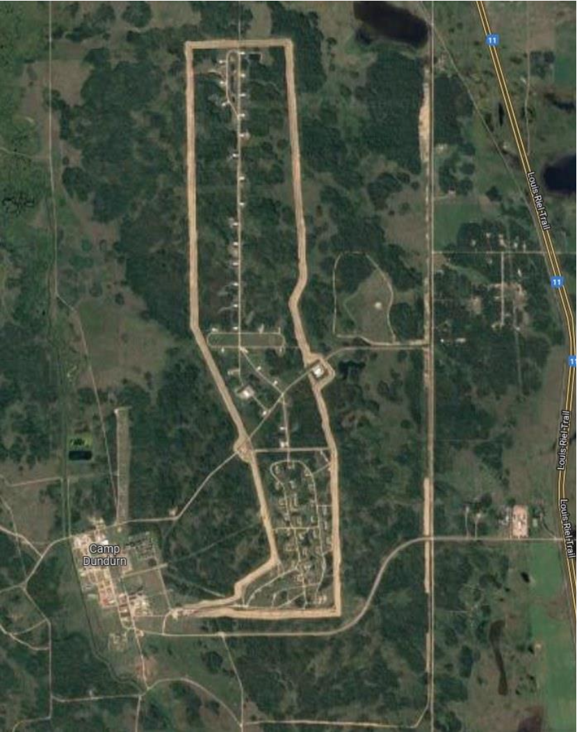 Satelite image of Canadian Forces Ammunition Depot Dundurn, Sask., where 83,000 CRV7 rockets await destruction.