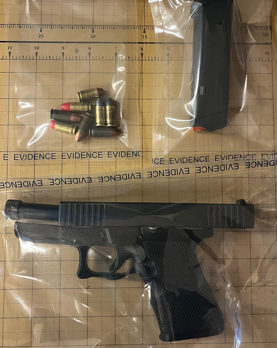 A man is in custody after Manitoba RCMP conducted a traffic stop on Highway 1 on Jan. 7. A firearm and other items were seized.