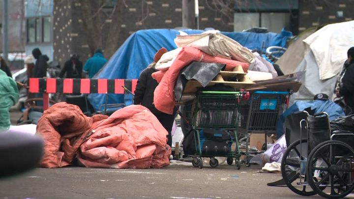 The Edmonton Police Service said work to dismantle an encampment in the area of 105th Avenue and 96th Street was set to begin Wednesday morning.