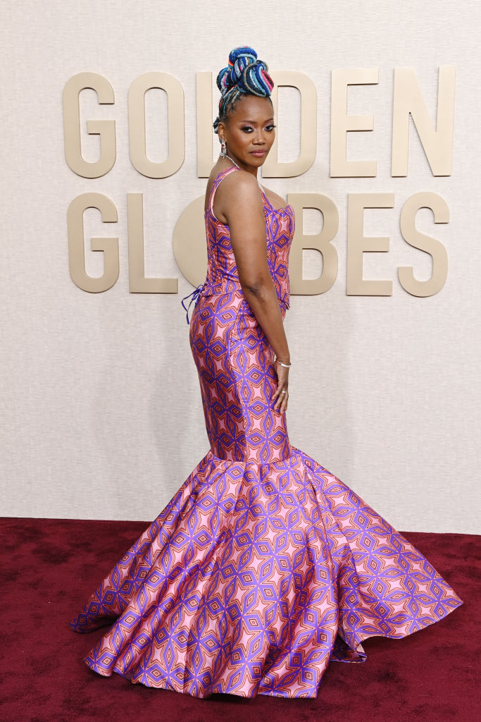 Erika Alexander attends the 81st Annual Golden Globe Awards at The Beverly Hilton on January 07, 2024 in Beverly Hills, California.