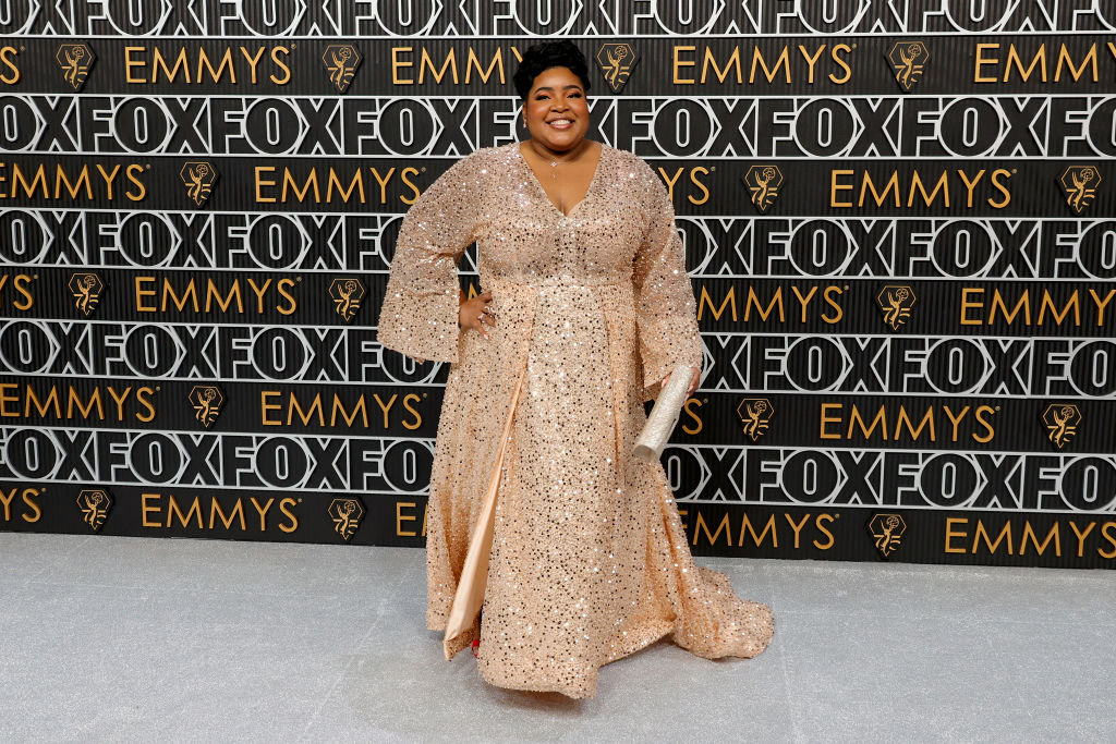 Dulcé Sloan attends the 75th Primetime Emmy Awards at Peacock Theater on January 15, 2024 in Los Angeles, California.