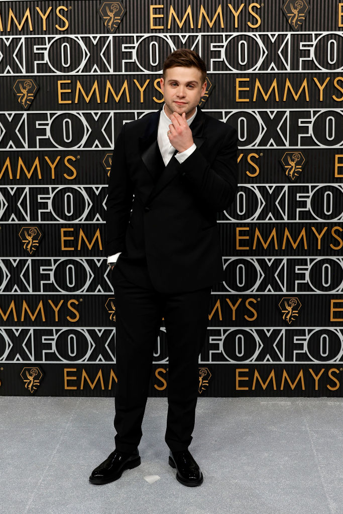 Leo Woodall attends the 75th Primetime Emmy Awards at Peacock Theater on January 15, 2024 in Los Angeles, California.