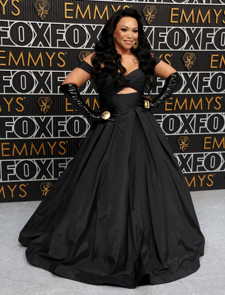 Tisha Campbell attends the 75th Primetime Emmy Awards at Peacock Theater on January 15, 2024 in Los Angeles, California.