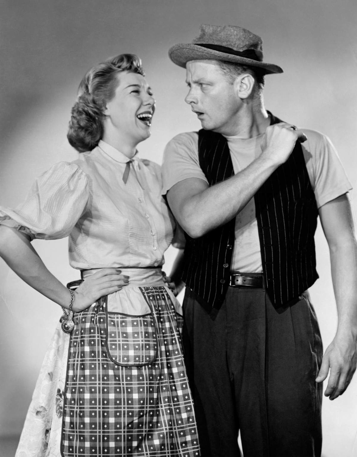 Joyce Randolph and Art Carney.