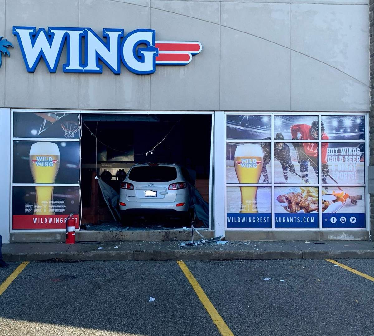 An SUV crashed into a Guelph restaurant Friday morning. No one was hurt, including the driver of the SUV.