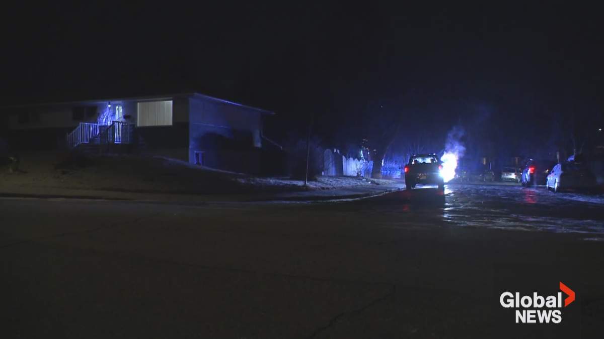 CPS units along Capitol Hill Crescent, in the community of Banff Trail, during a Jan. 3 home invasion response. Three people were taken to hospital for treatment of stab wounds.