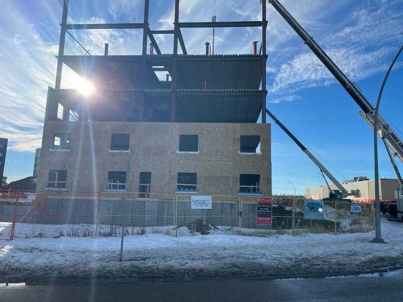 The partial building collapse occurred on the 100 block of Horner Crescent in Saskatoon.