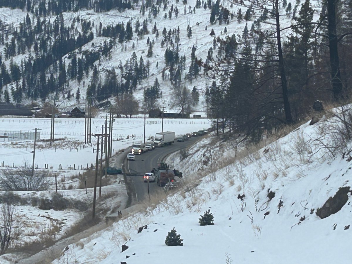 Four people died in a collision on Highway 97, north of the Monte Lake RV park southeast of Kamloops on Tues. Jan. 16, 2024.