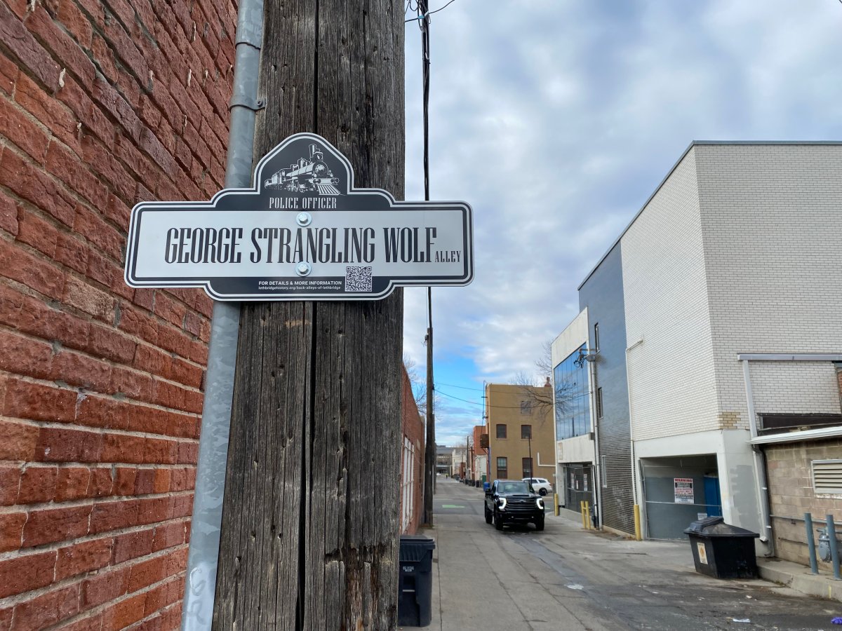 A back alley in Lethbridge dons new name as part of the Back Alley Naming Project.