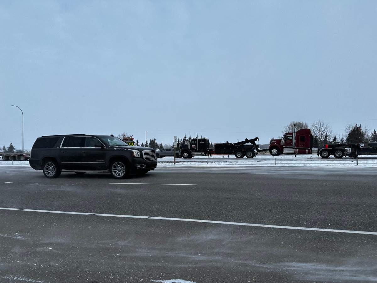 Most northbound lanes on Highway 2 near Airdrie are closed after a multi-vehicle incident on Wednesday afternoon.