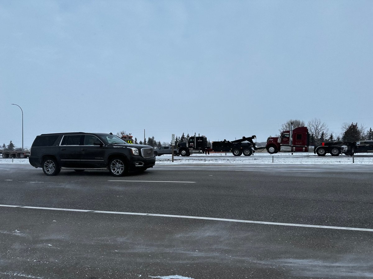 Most northbound lanes on Highway 2 near Airdrie are closed after a multi-vehicle incident on Wednesday afternoon.