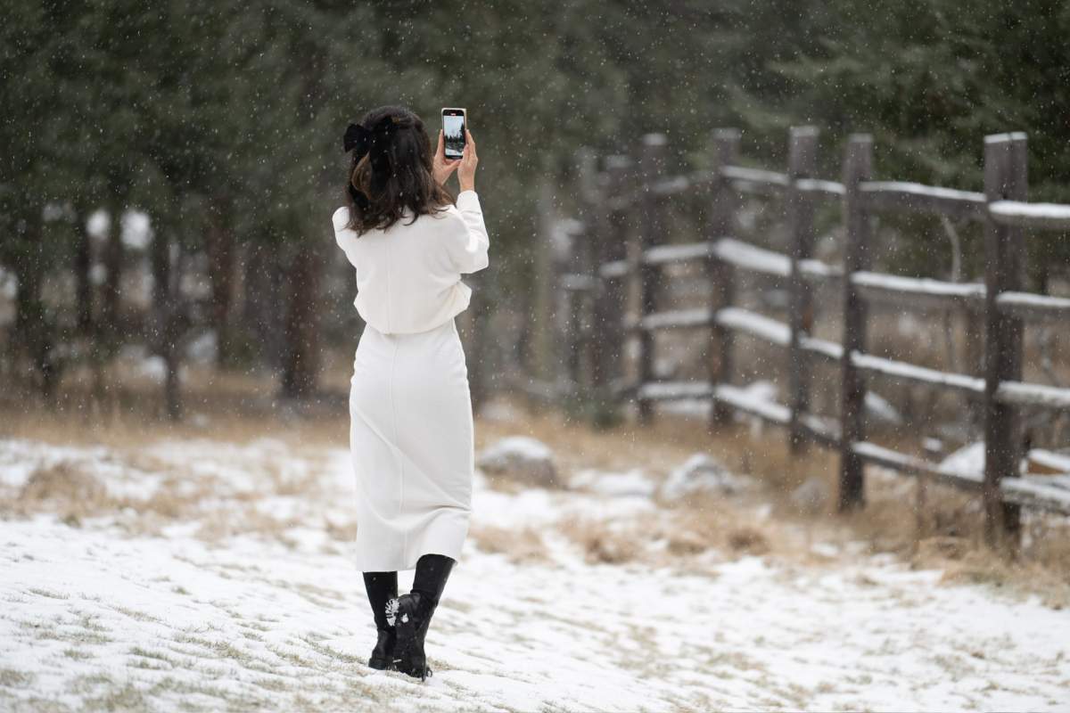 Influencer Jasmine Shannon on a brand trip in Jasper, AB.