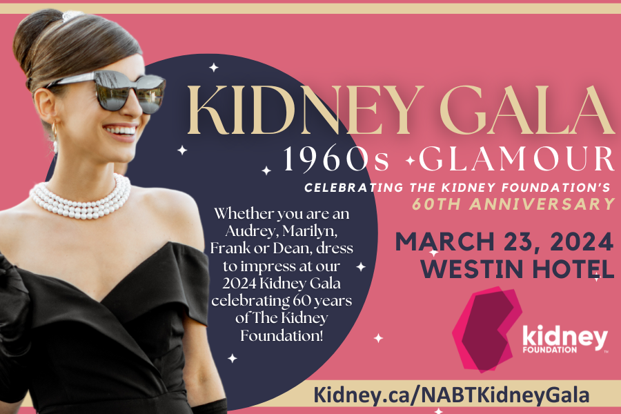 Global Edmonton supports: The Kidney Gala 1960s Glamour - image