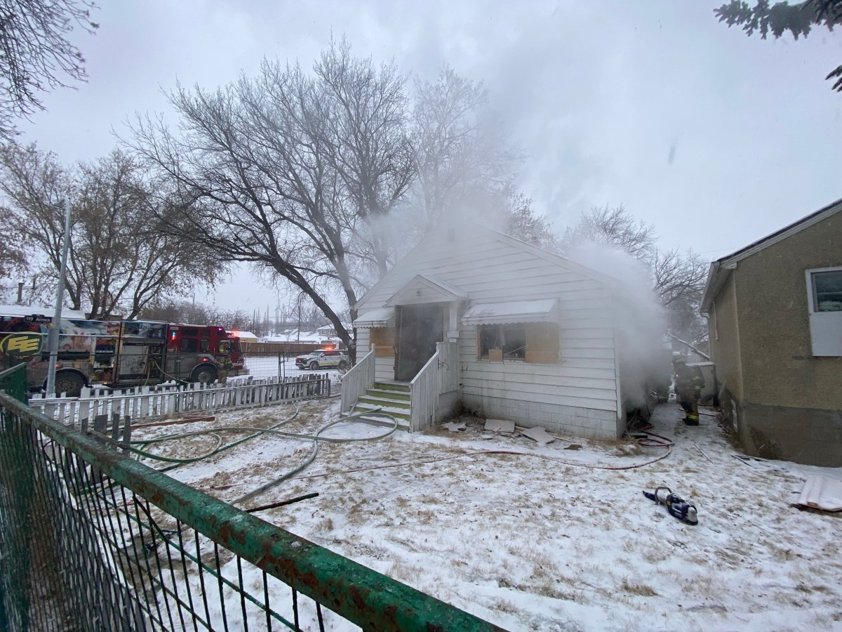 A fire broke out a what is believed to be a vacant home at 11849 79th St. in central Edmonton's Eastwood neighbourhood on Tuesday, January 9, 2024.