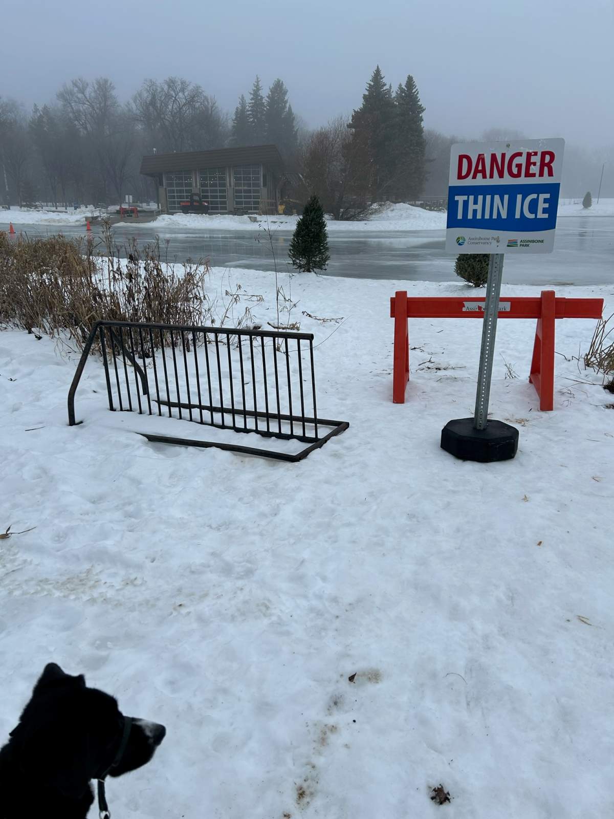 Assiniboine Park’s Duck Pond is among the outdoor skating sites temporarily closed due to the weather.