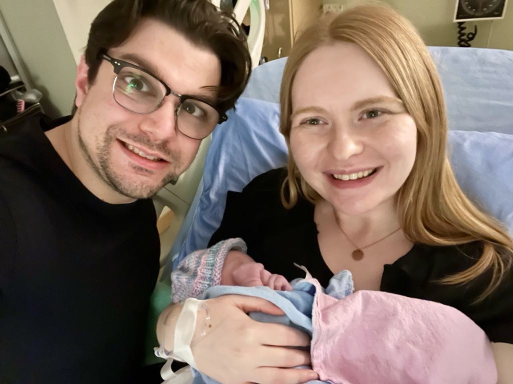 Mike and Margaret Cimetta welcomed daughter Susannah to the world at 1:14 am. She is the first baby of 2024 in Kitchener.