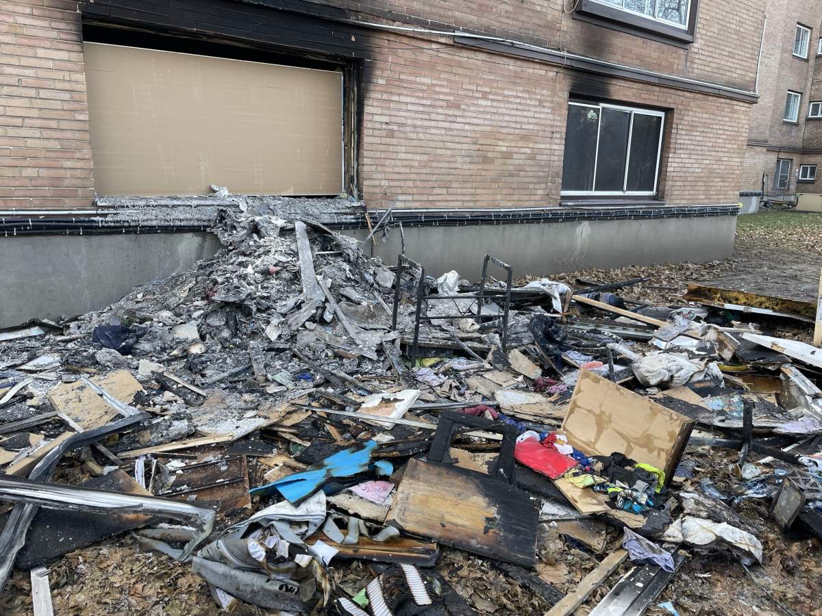 Montreal police say the fire broke out around 10 p.m. Sunday.