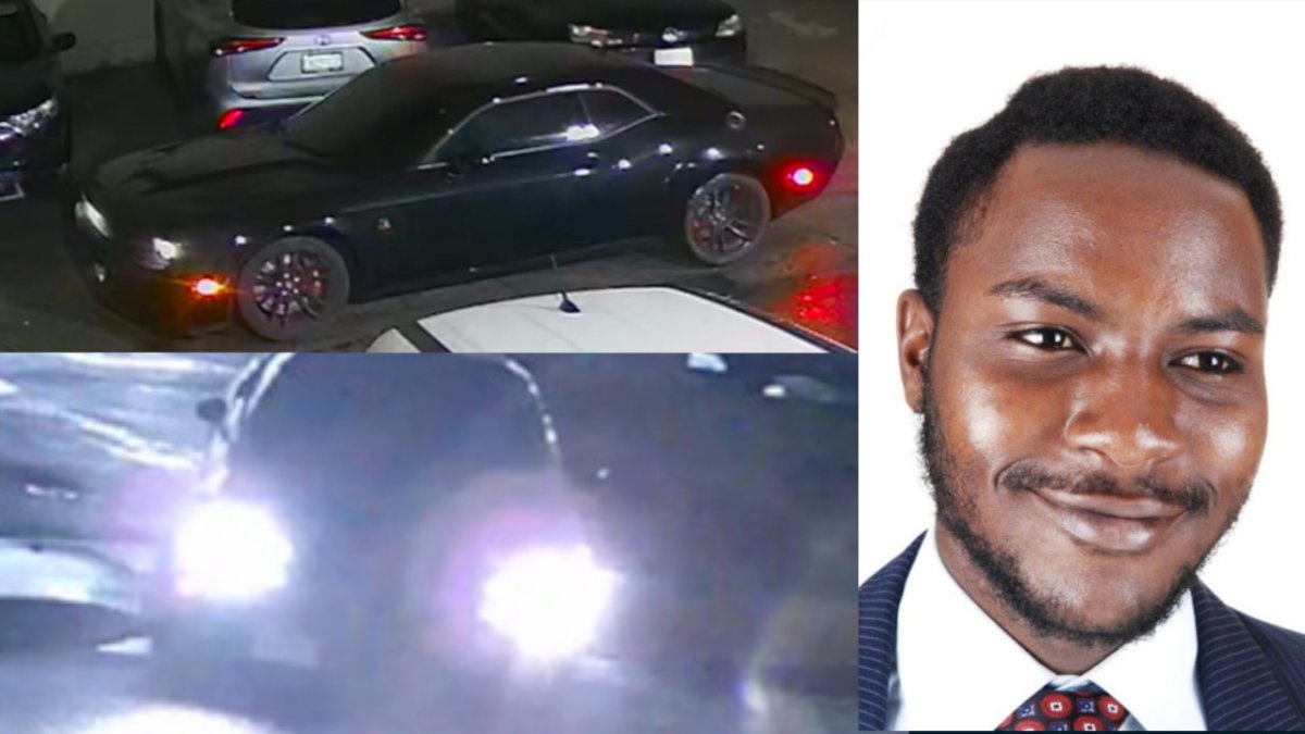 Police released a photo of a 2022 black Dodge Challenger Hellcat they believe may be tied to the murder of 29-year-old Daniel Musafiri in Hamilton, Ont. Dec. 30, 2023.