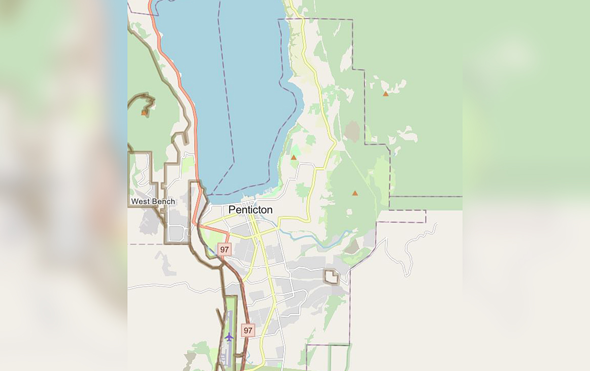 The updated power map for Penticton, B.C., on Jan. 11, 2024.