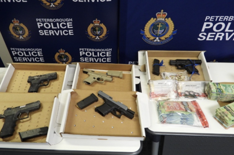 Drugs and cash seized as part of searches of residents in Peterborough and Warkworth on Jan. 31, 2024.