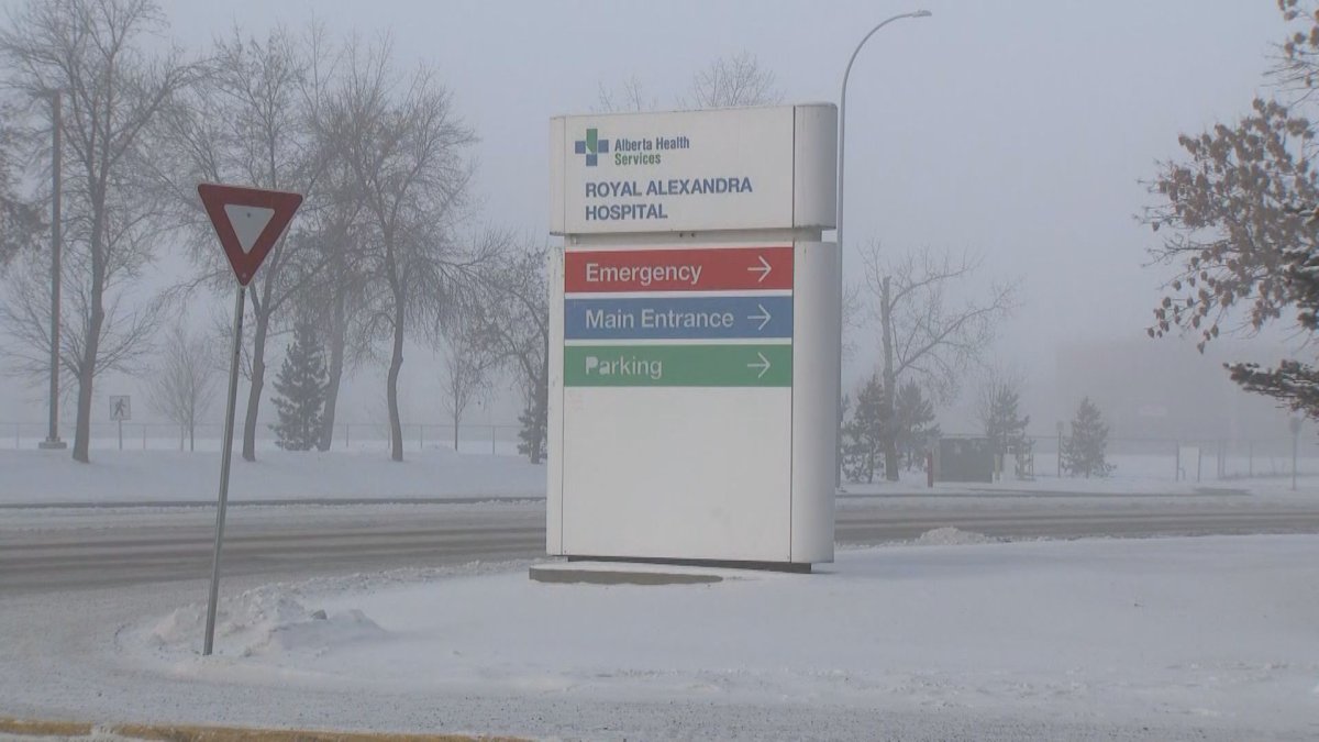 The Royal Alexandra Hospital emergency department pictured during extremely cold temperatures Friday, Jan. 12, 2024.