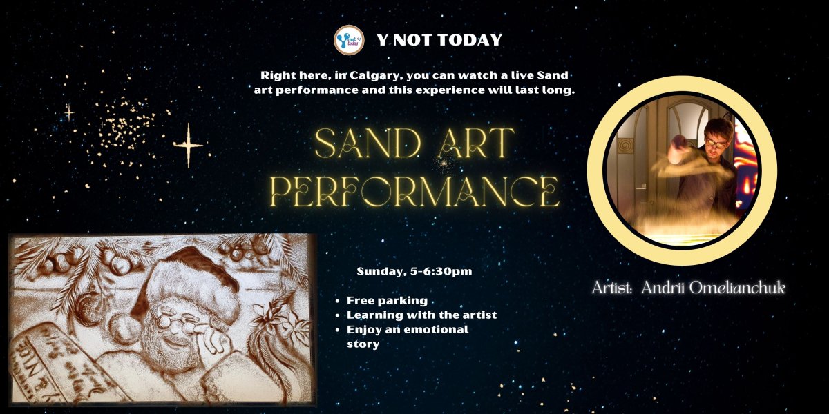 Sand art performance. Y NOT TODAY - image