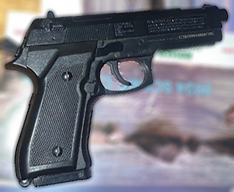 This BB gun was seized from a home on Sioux Valley Dakota First Nation by RCMP.