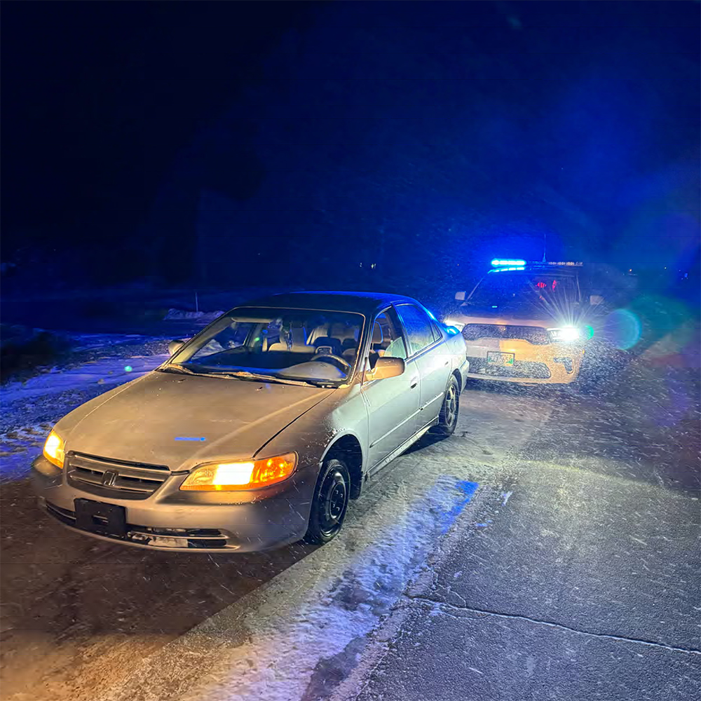A man is in custody after a Manitoba RCMP officer attempted to assist the suspect in changing the tire of a vehicle on Highway 5, on Jan. 15, 2024.