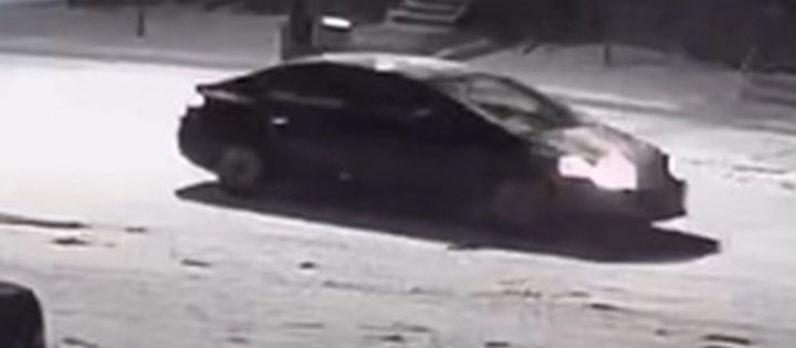 Photo of suspect vehicle in a drive-by shooting in Edmonton's Cy Becker community on Jan. 10, 2024.