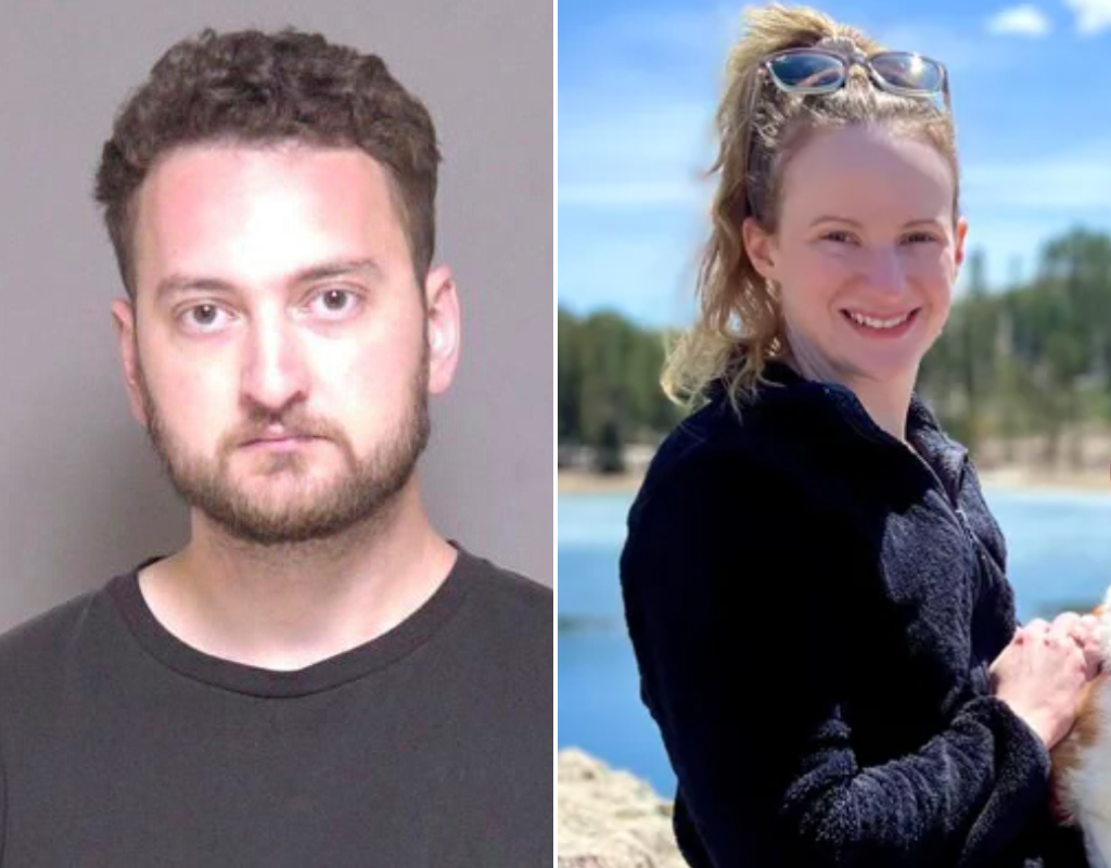 Split screen image of Connor Bowman (L) who is accused of poisoning his wife Betty Bowman (R) to death.