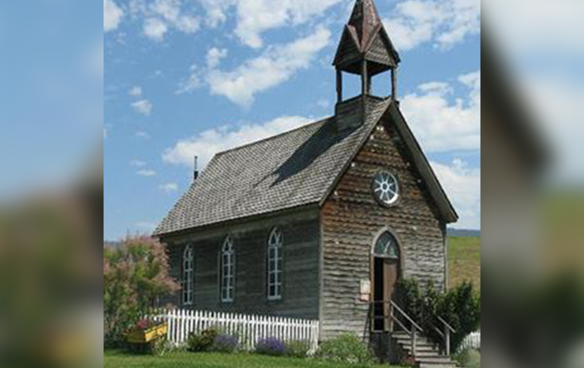 File photo of the church at historic O’Keefe Ranch near Vernon, B.C.