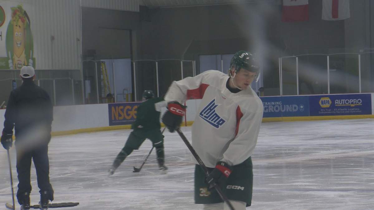 Halifax Mooseheads captain Jake Furlong in practice on Friday.