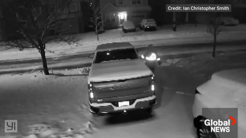 Another video shows a person trying to open car doors in the Bedford area.