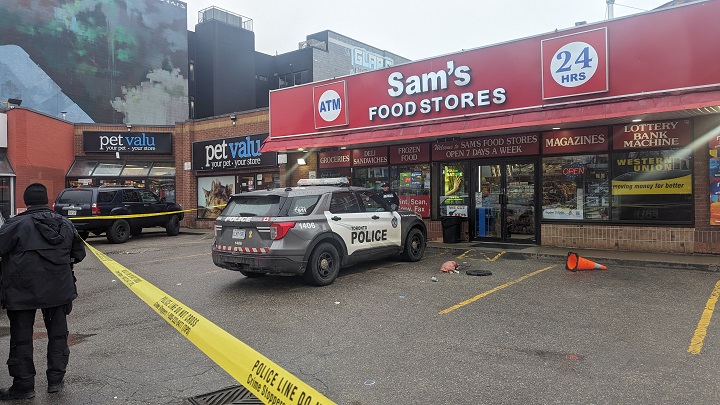 Two men were injured, one seriously, in a stabbing in Toronto Sunday morning near College Street and Augusta Avenue.