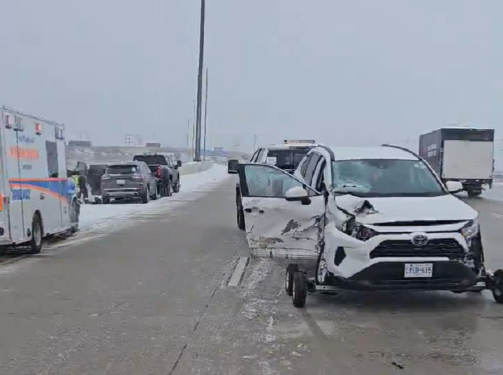 The OPP say they are dealing with multiple crashes across the GTA after snow moved into the region on Tuesday.