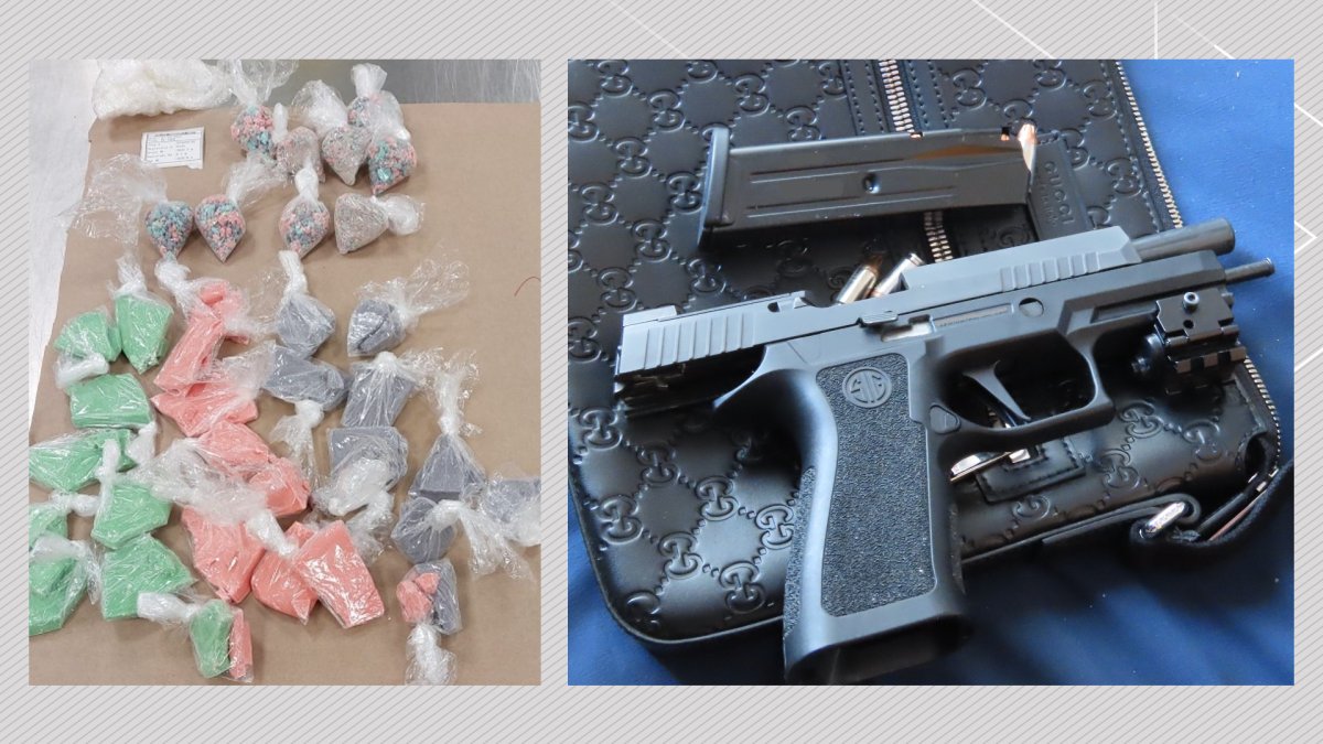 The drugs and firearm the Calgary Police Service seized from an East Village residence on Jan. 25.