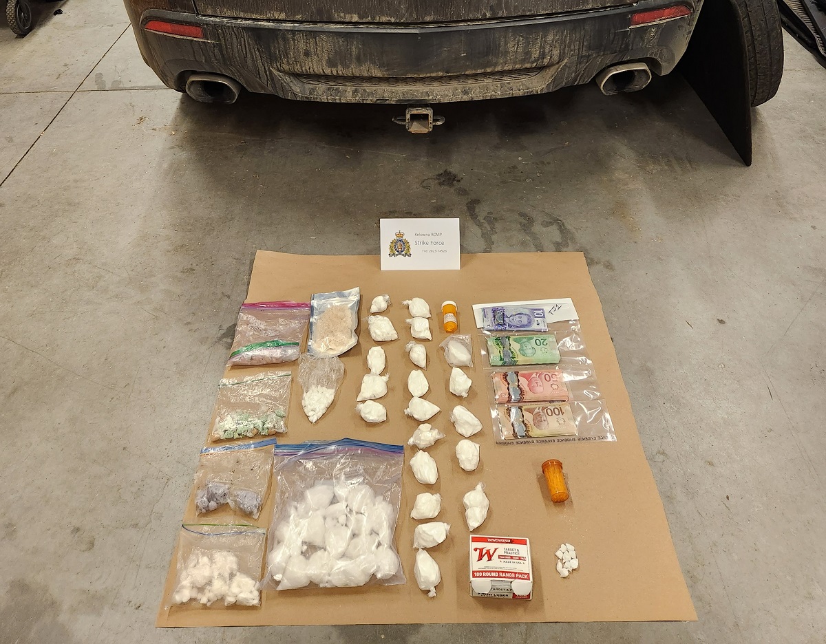Kelowna RCMP made an arrest that resulted in a drug seizure.