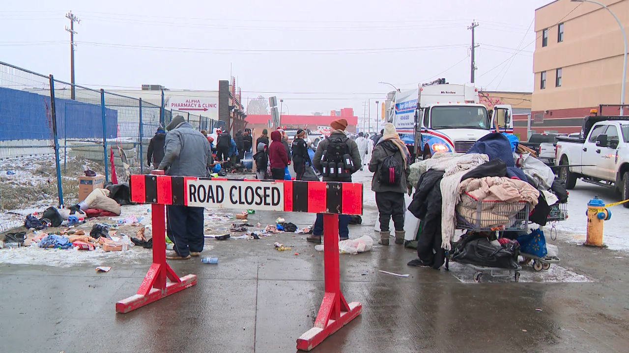 6th high-risk Edmonton homeless encampment dismantled near Hope Mission