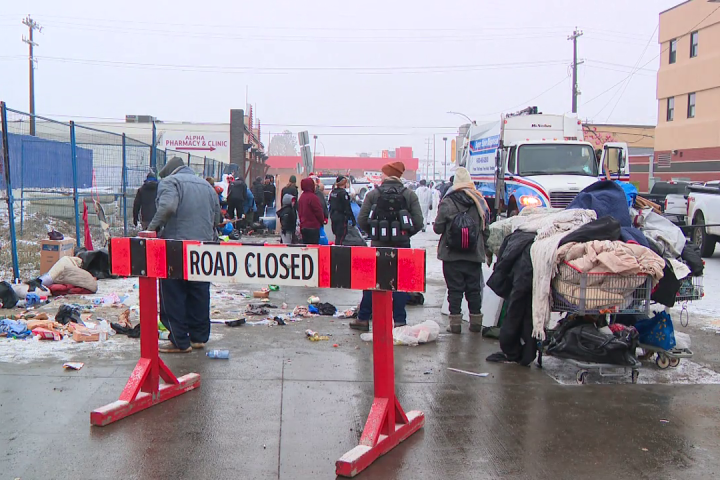 6th high-risk Edmonton homeless encampment dismantled near Hope Mission