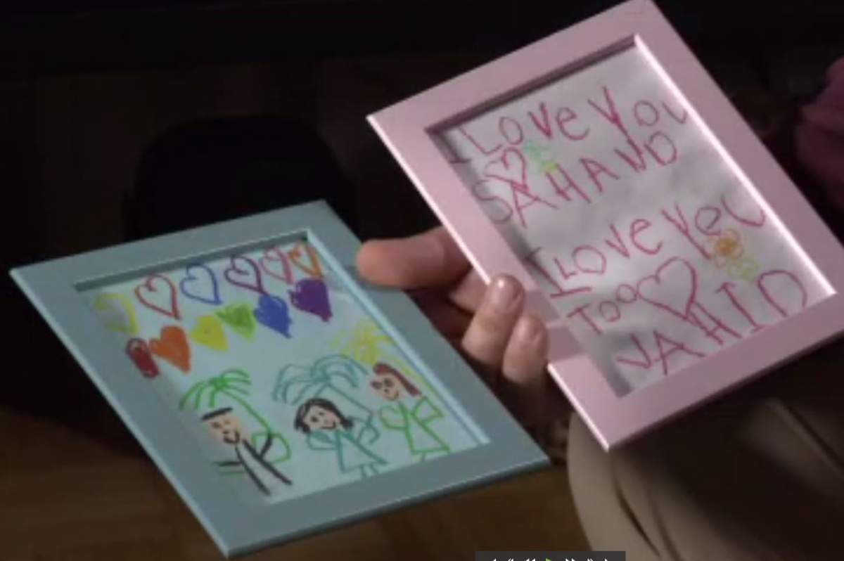 A craft Vahid Emami’s daughter made.