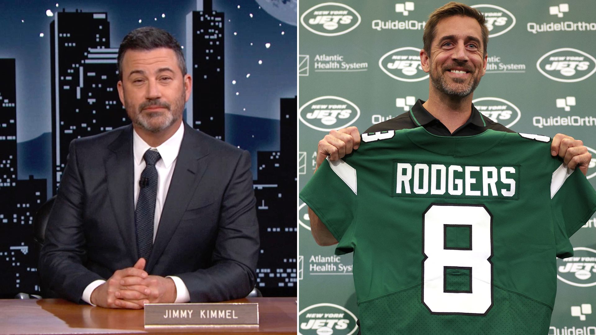 Jimmy Kimmel threatens to sue Aaron Rodgers over ‘nonsense’ Epstein list allegation