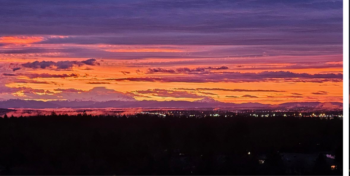 A look at the sunrise on Monday.