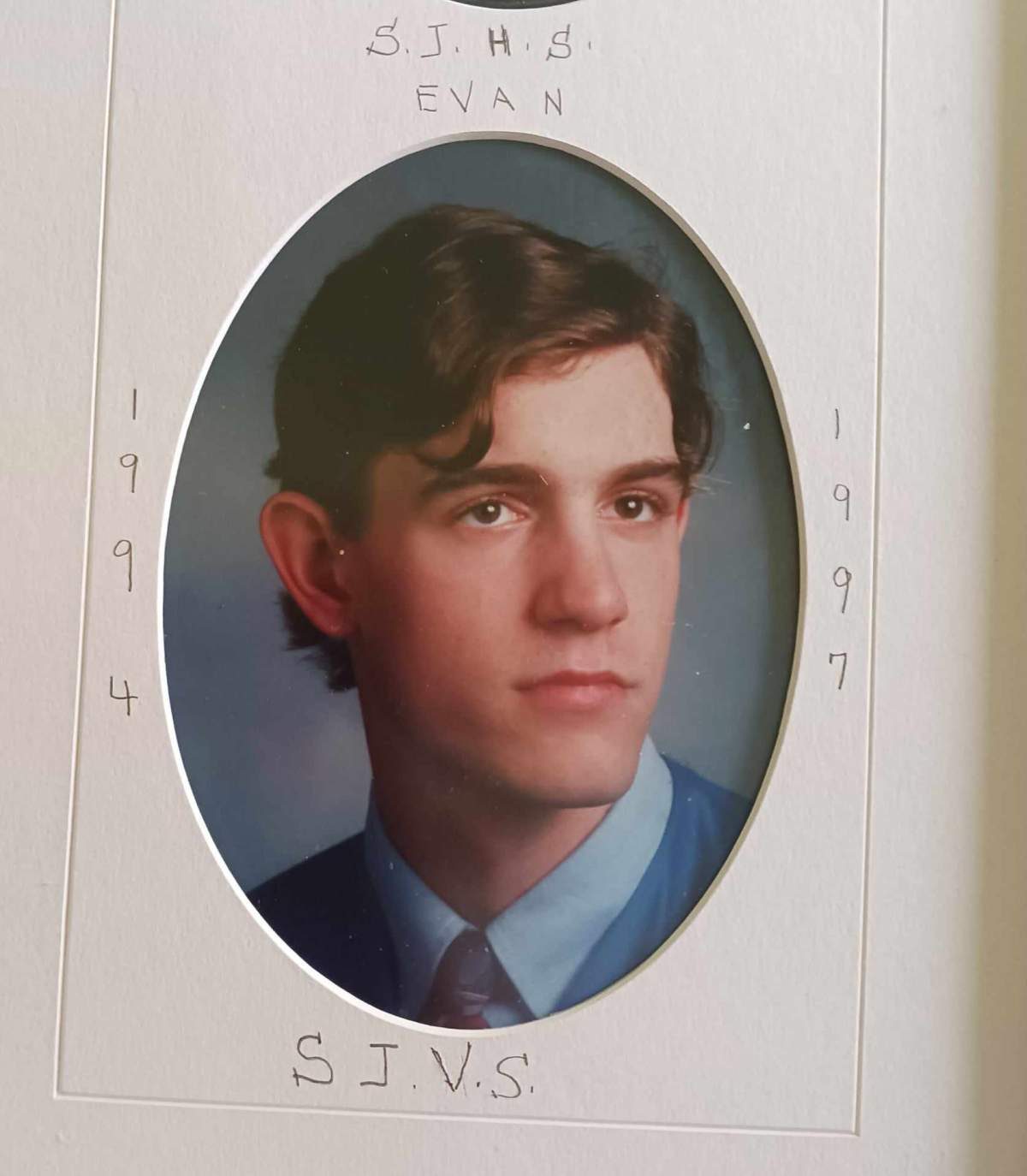 Evan McArthur is pictured in his younger days.