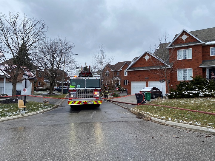 The scene of the house fire in west Mississauga on Wednesday.