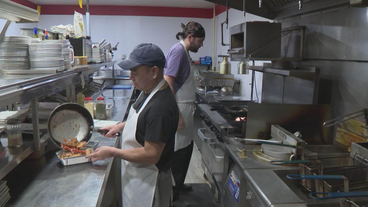 A busy kitchen at Mug Shotz